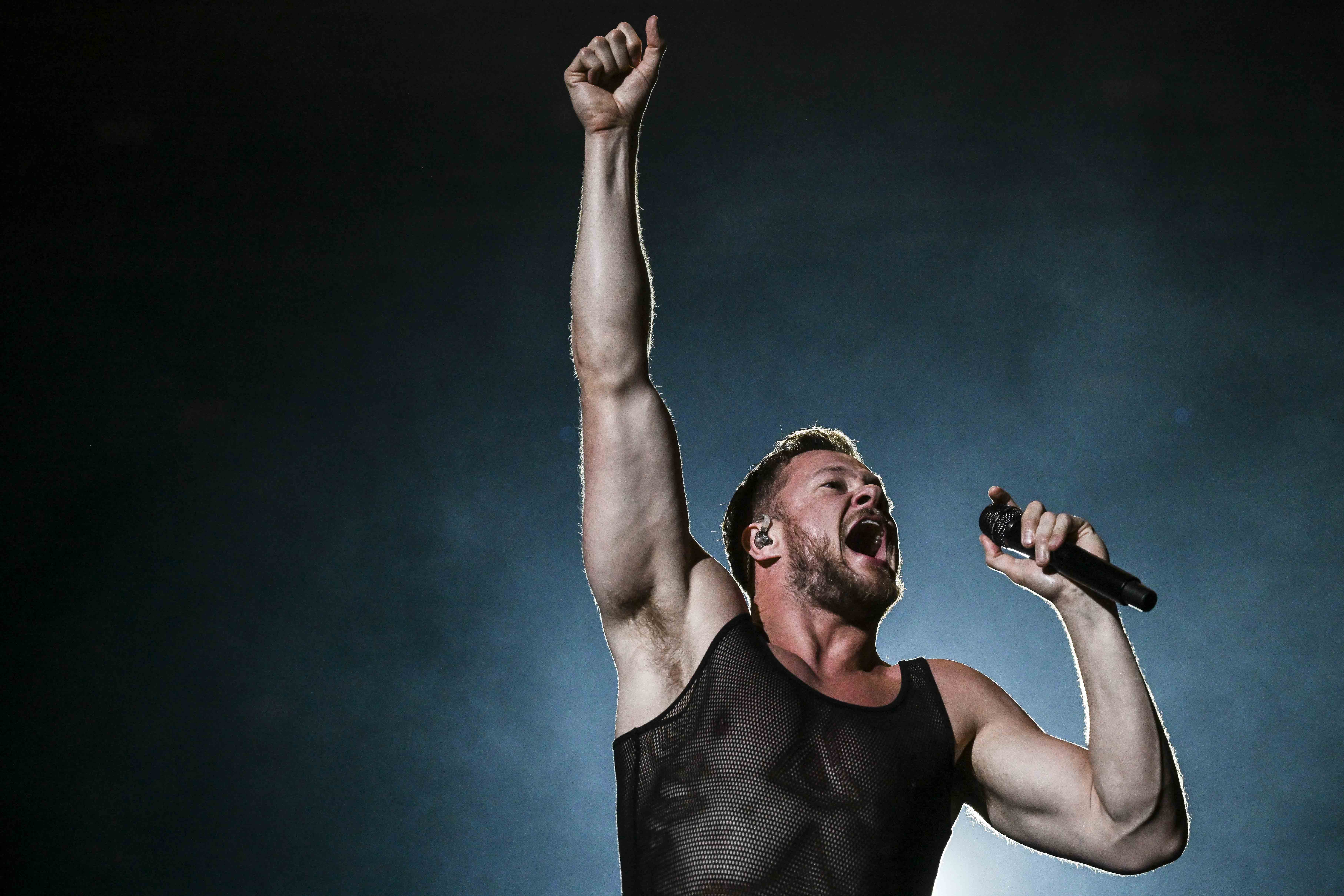 Dan Reynolds, de Imagine Dragons (Crédito: PATRICIA DE MELO MOREIRA/AFP via Getty Images)