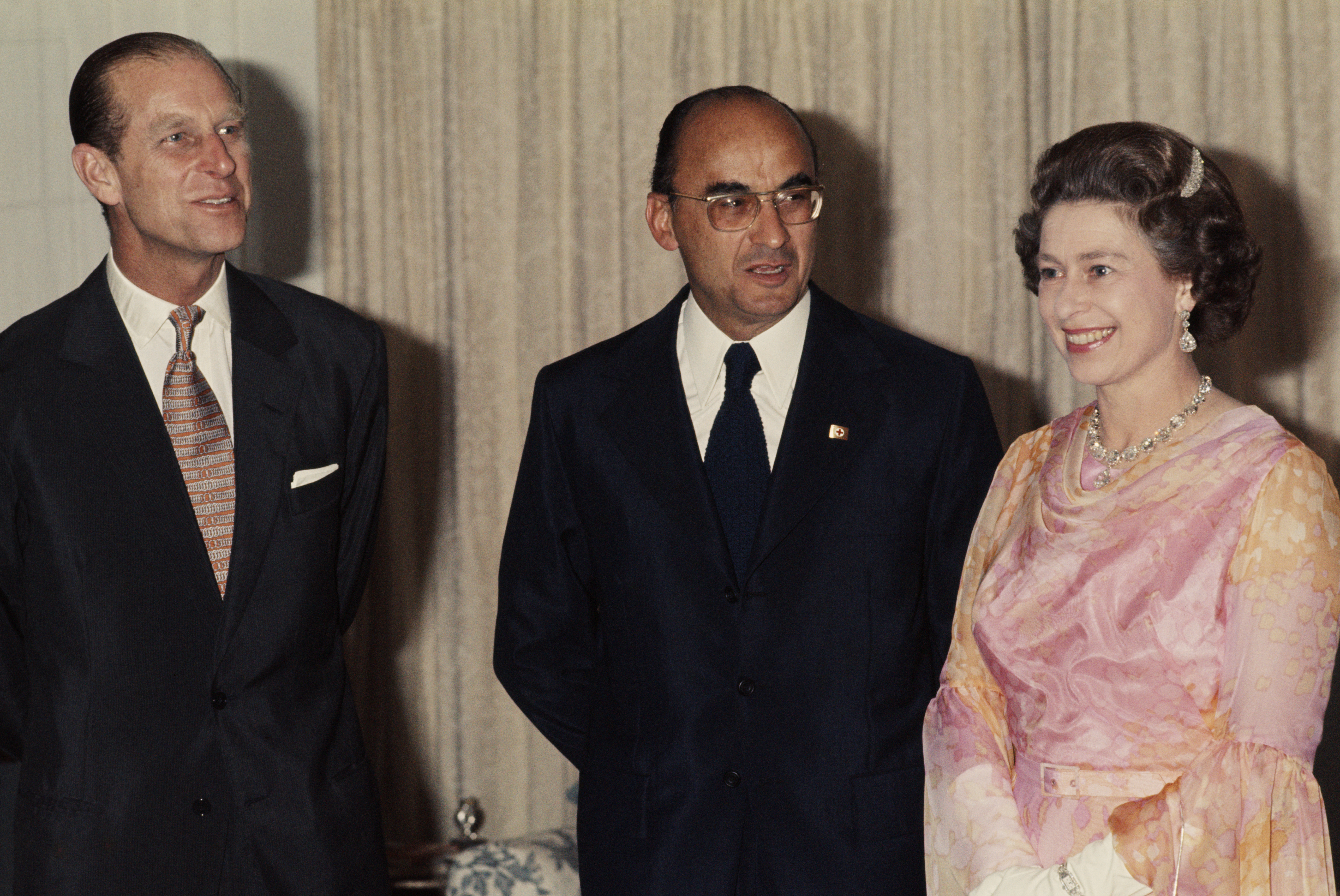 En 1975, la Reina Isabel visitó México por primera vez. 
(Photo by Serge Lemoine/Getty Images)