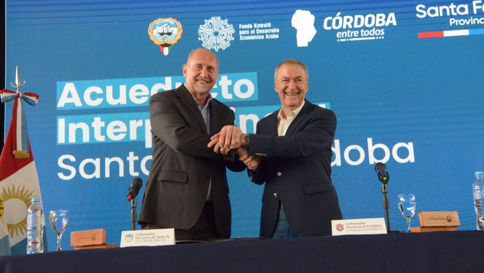 Perotti y Schiaretti firmaron un acuerdo interprovincial