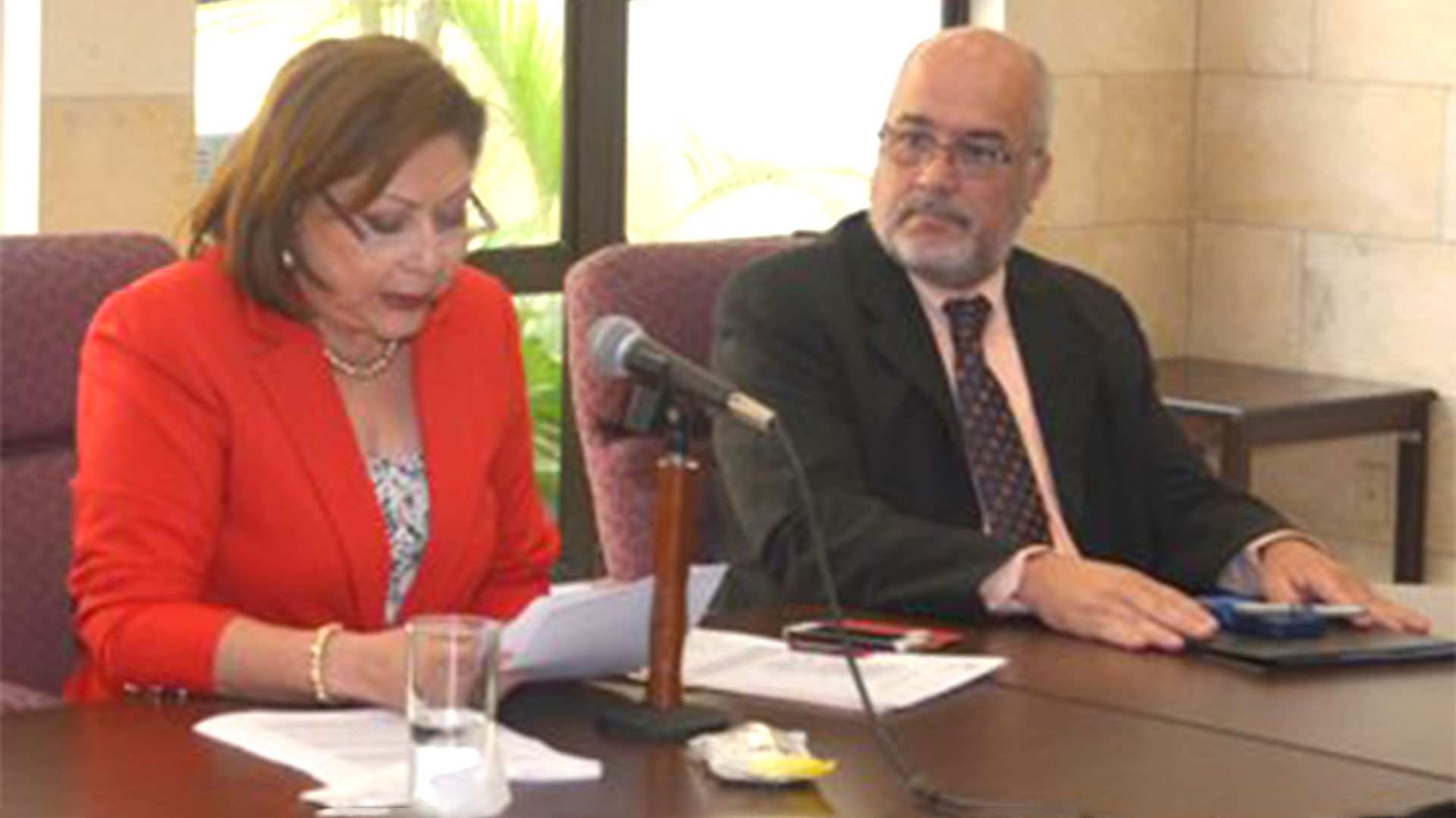 Magistrados Alba Luz Ramos y Marvin Aguilar, presidenta y vicepresidente de la Corte Suprema de Justicia, respectivamente, y cabezas de las facciones enfrentadas en el el Poder Judicial.