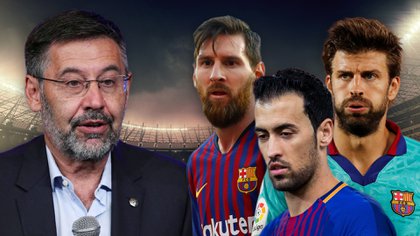 Los capitanes del Barcelona, contra Josep María Bartomeu