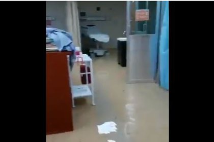 Se evacuó  al se evacuó al 87% de los pacientes (Foto: Captura de pantalla/videos Twitter)