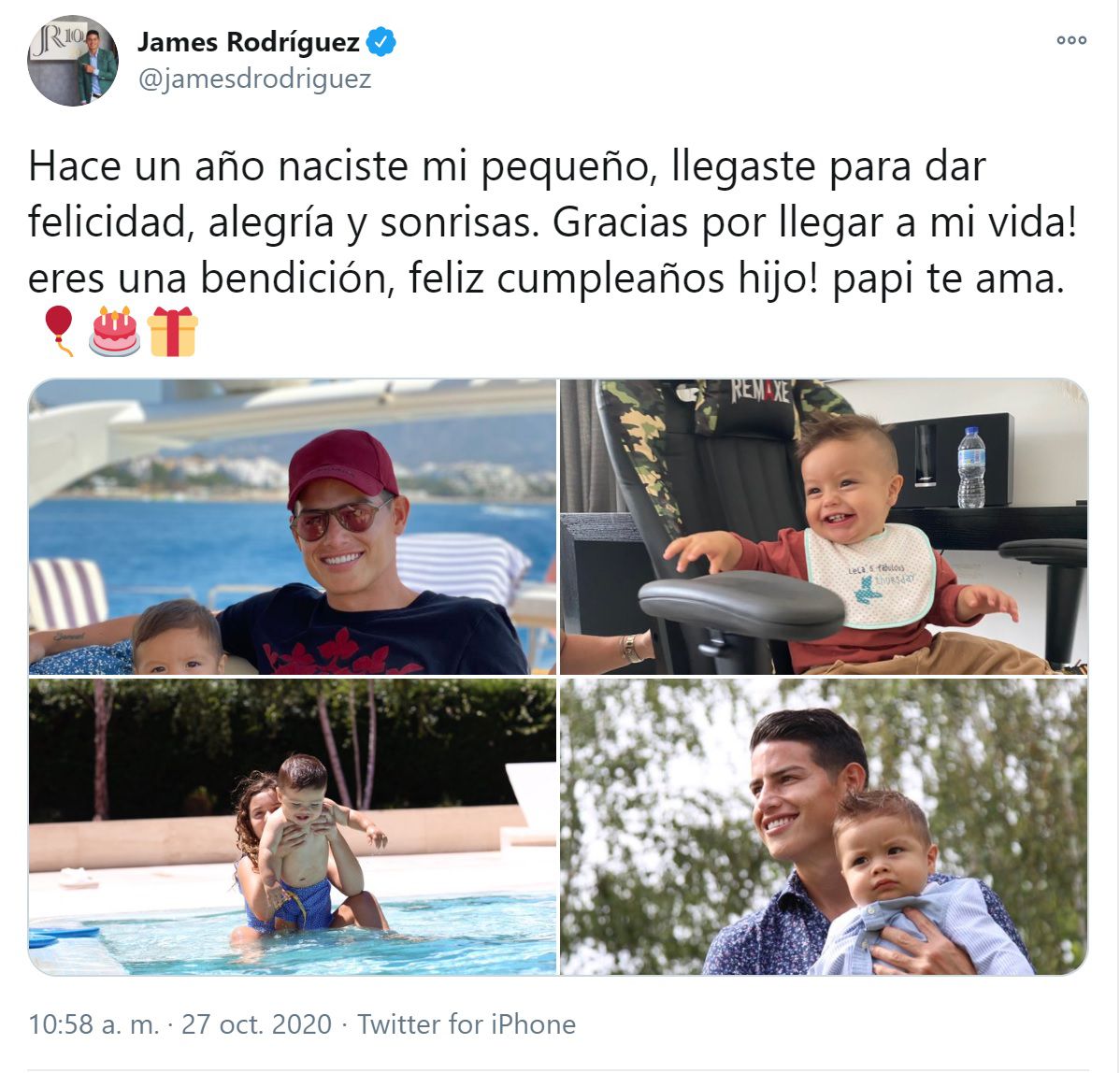 James Rdoriguez y su hijo