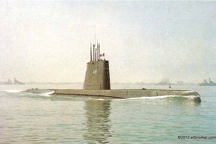 El submarino Pachocha pertenecía la flota de guerra del Perú.