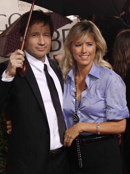 David Duchovny y la actriz Tea Leoni (Photo: Hubert Boesl)