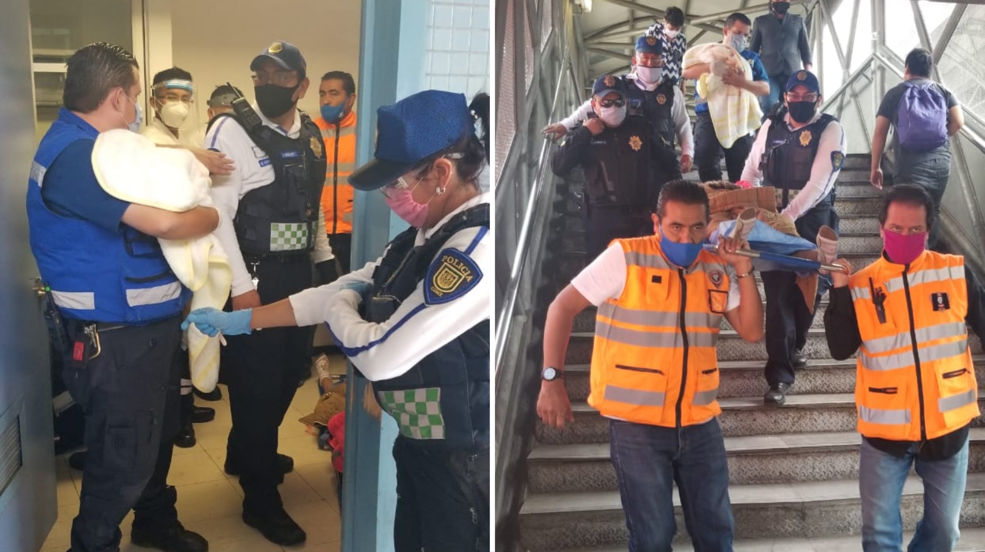 El 11 de julio de 2020 un bebé nació en la estación Romero Rubio, de la Línea B. (Fotos: STC Metro)