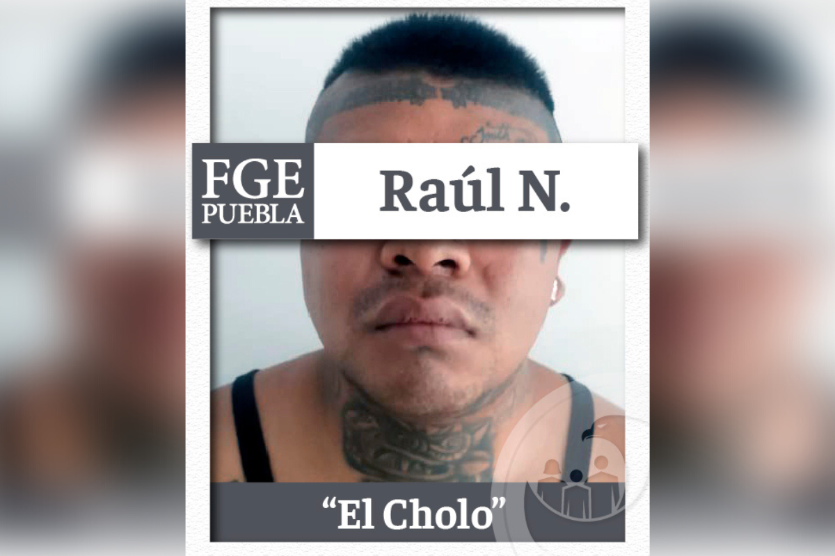 Raúl “N”, alias El Cholo, fue procesado por el delito de homicidio calificado en grado de tentativa (Foto: Fiscalía de Puebla)