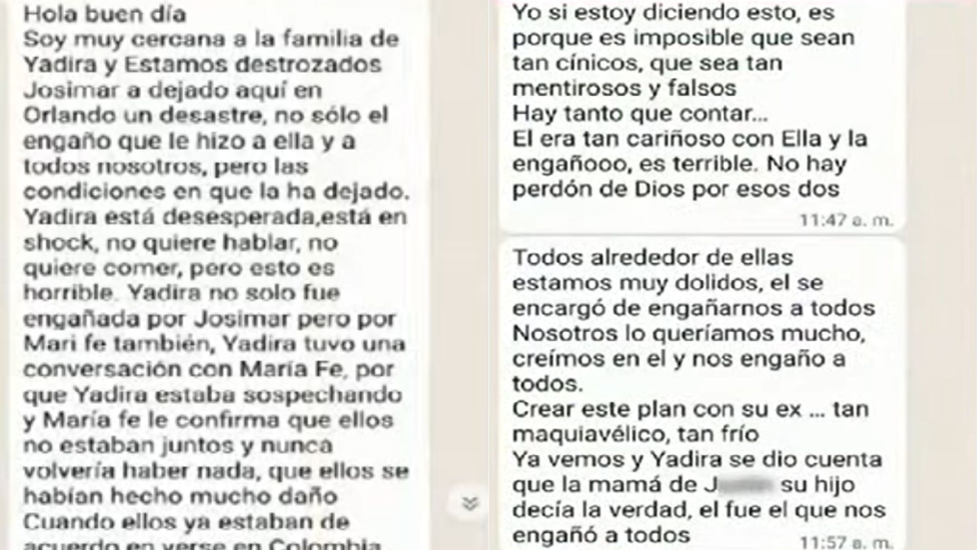 Un segundo testigo se comunicó con el 'Chismefono' para hablar sobre la esposa de Josimar.